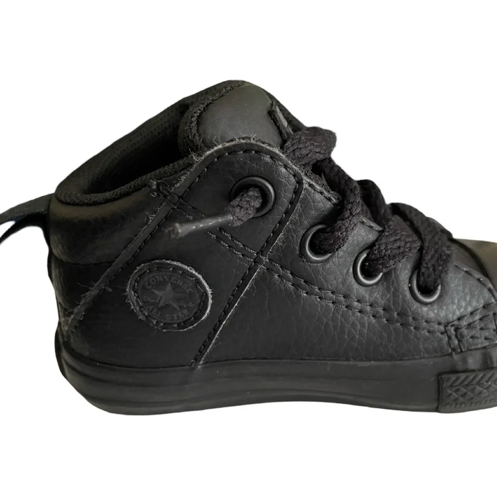 Converse All Star Black Mid Street Sneakers Baby Size 5